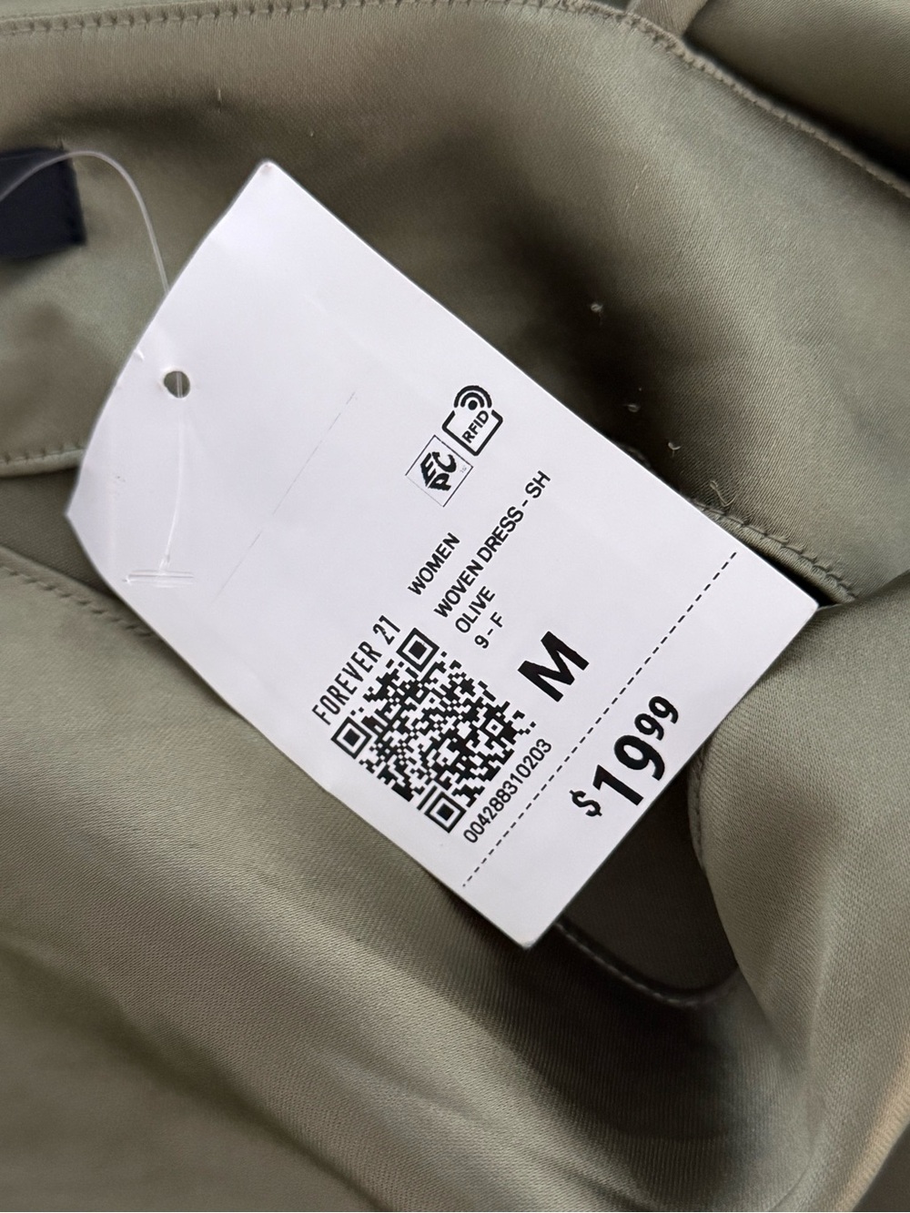 Forever 21 Olive Satin Cowl Slip Dress - Picture 6 of 7